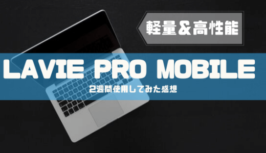 LAVIE Pro Mobile　二週間使ってみた感想　軽量＆高性能
